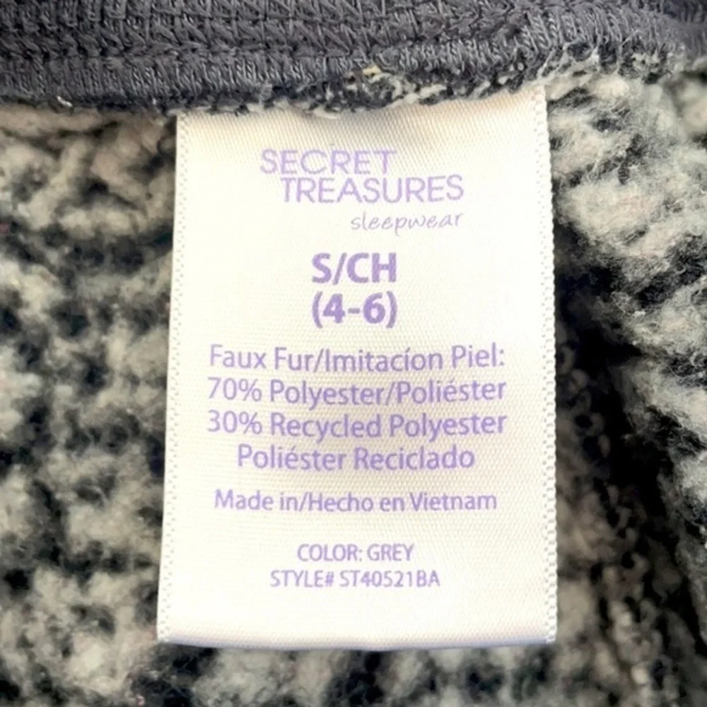 SECRET TREASURES | Youth Small (4-6) Light Gray Chunky Fleece Sweatpants